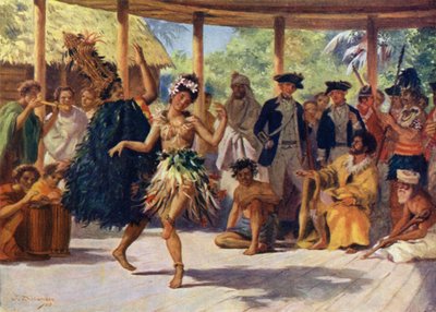 Danse à Otaheite devant le capitaine Cook - J. Williamson